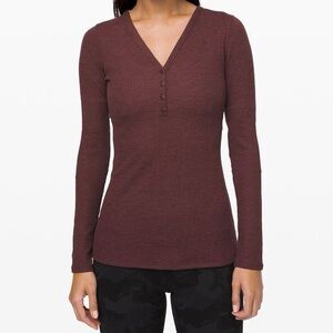 NWT Lululemon Close Call Henley Long Sleeve Size M